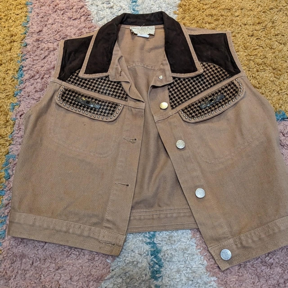 Vintage Cache Medium brown western vest